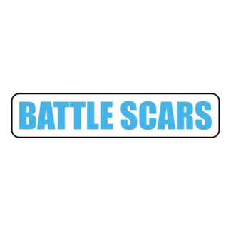 Battle Scars Sticker (Baby Blue)